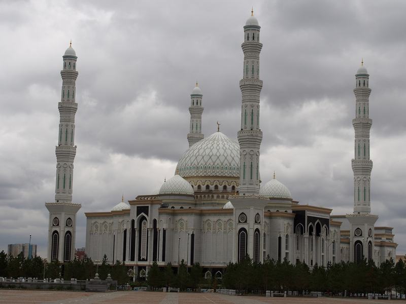 Hazret Sultan Mosque in Astana, one of the largest mosques in Central Asia